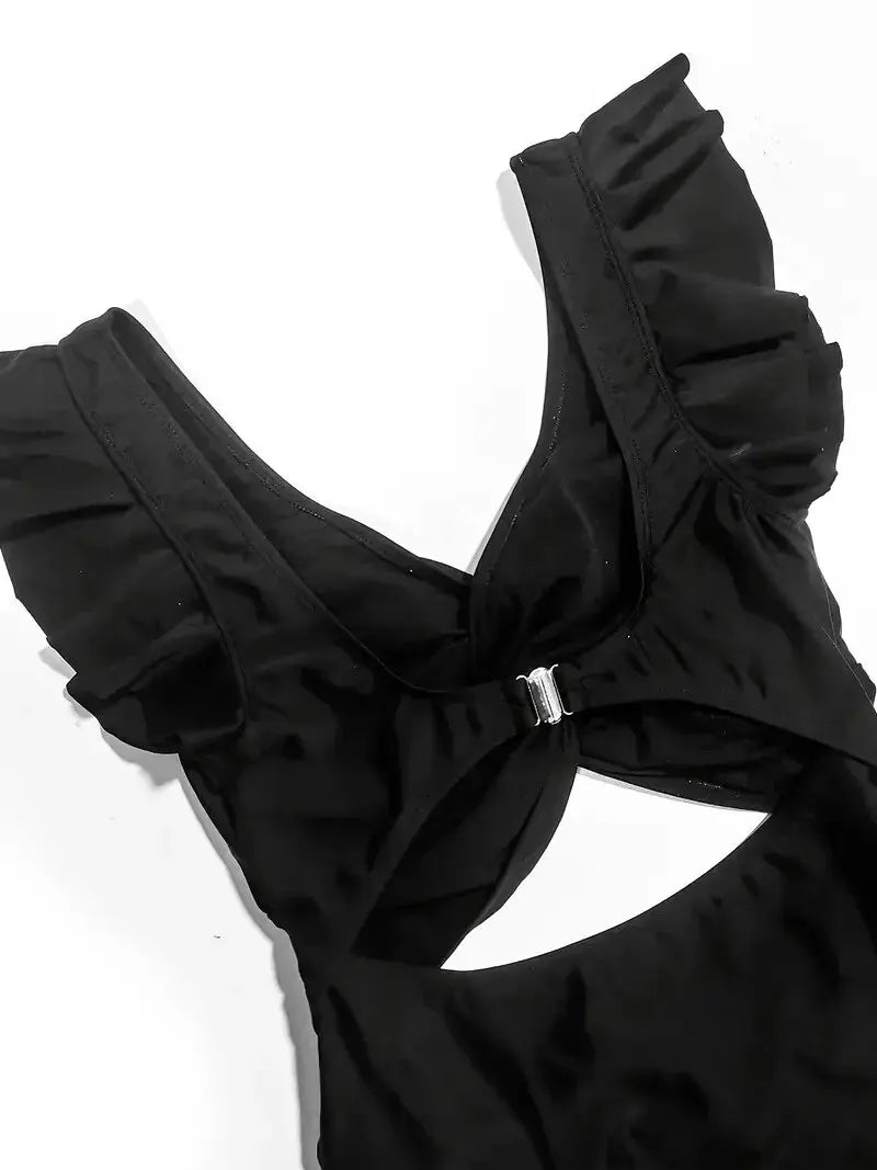 Contrast Mesh One Piece Swimsuit