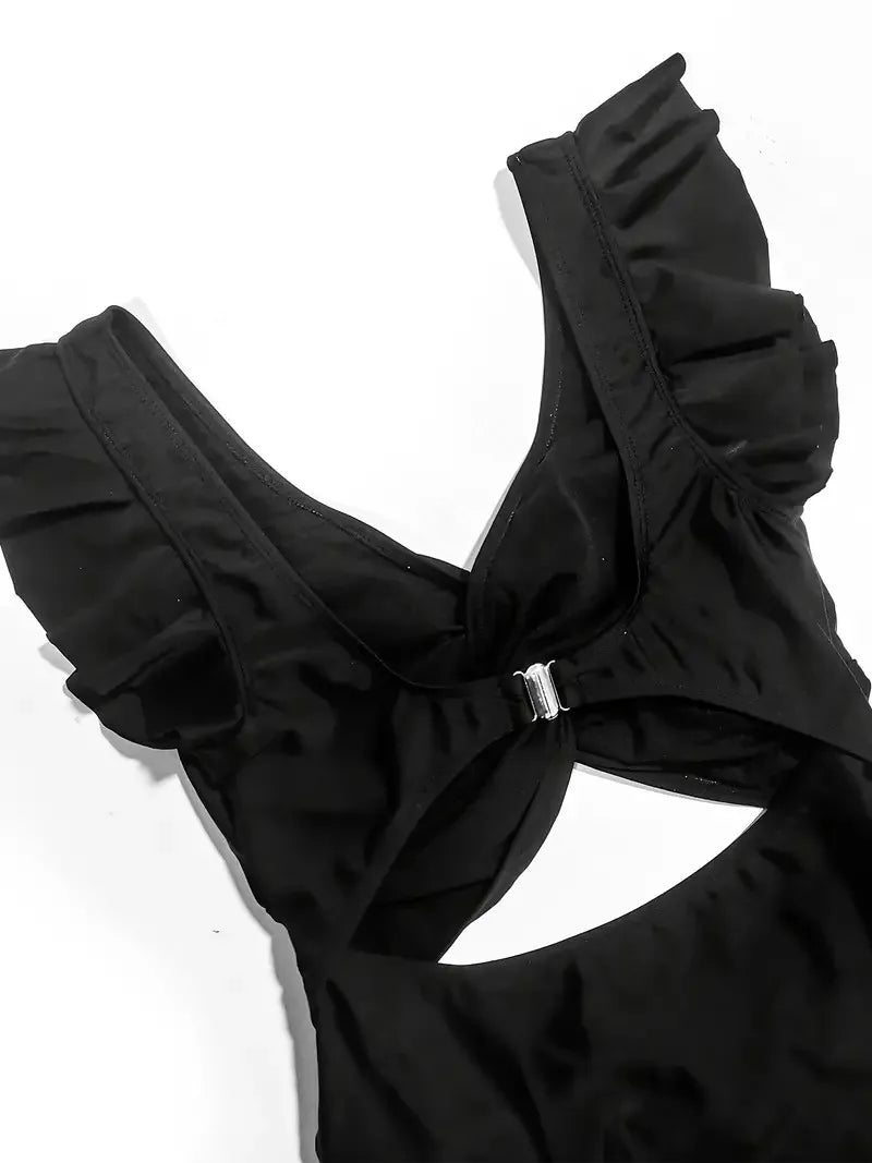 Contrast Mesh One Piece Swimsuit