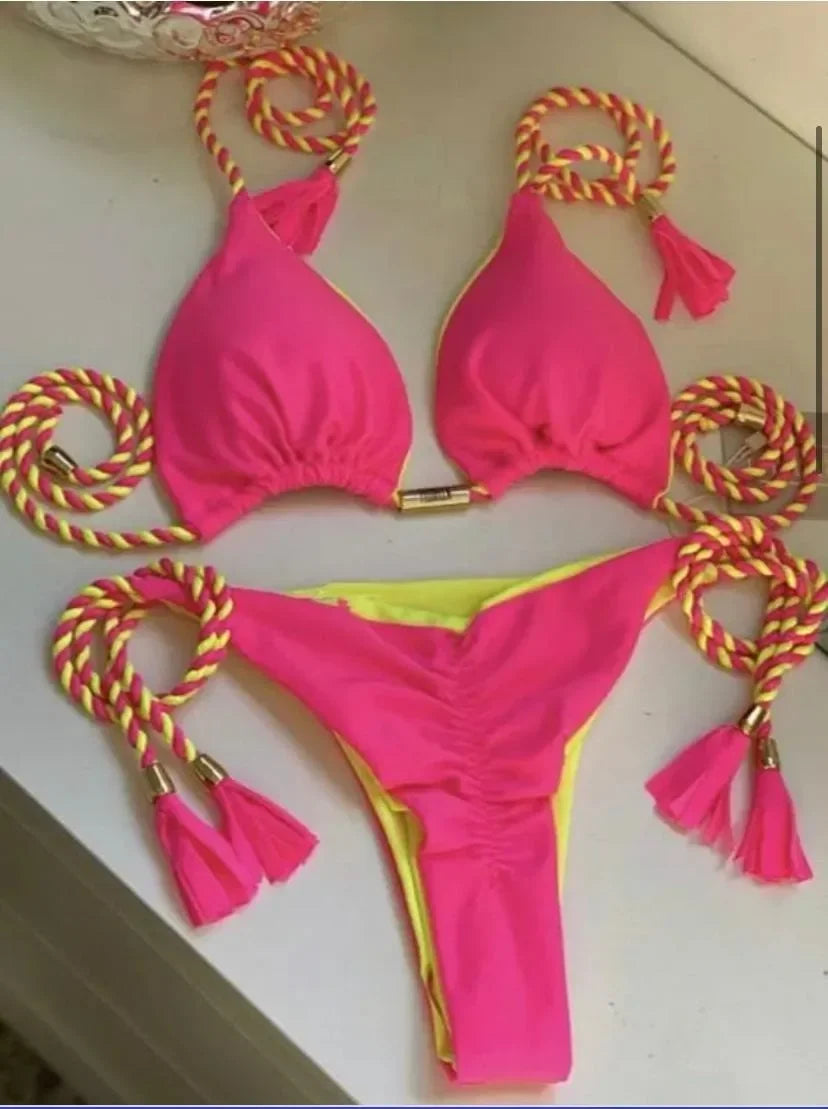 New Women Bikini Backless Rope