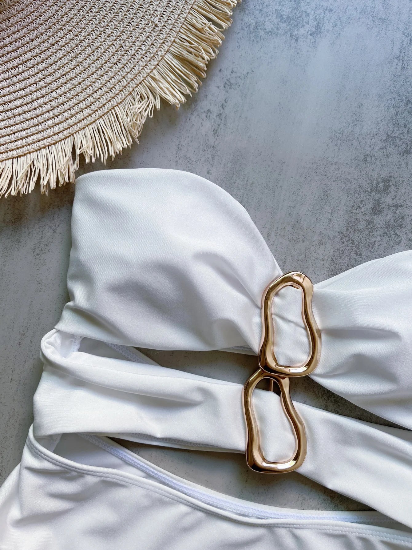 3 Colors Sexy Metal Rings Cut Out Women Swimwear