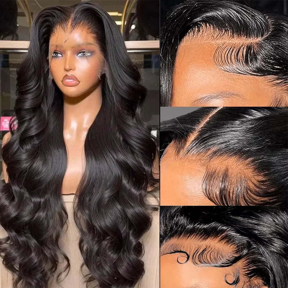 Density Body Wave Black Wigs