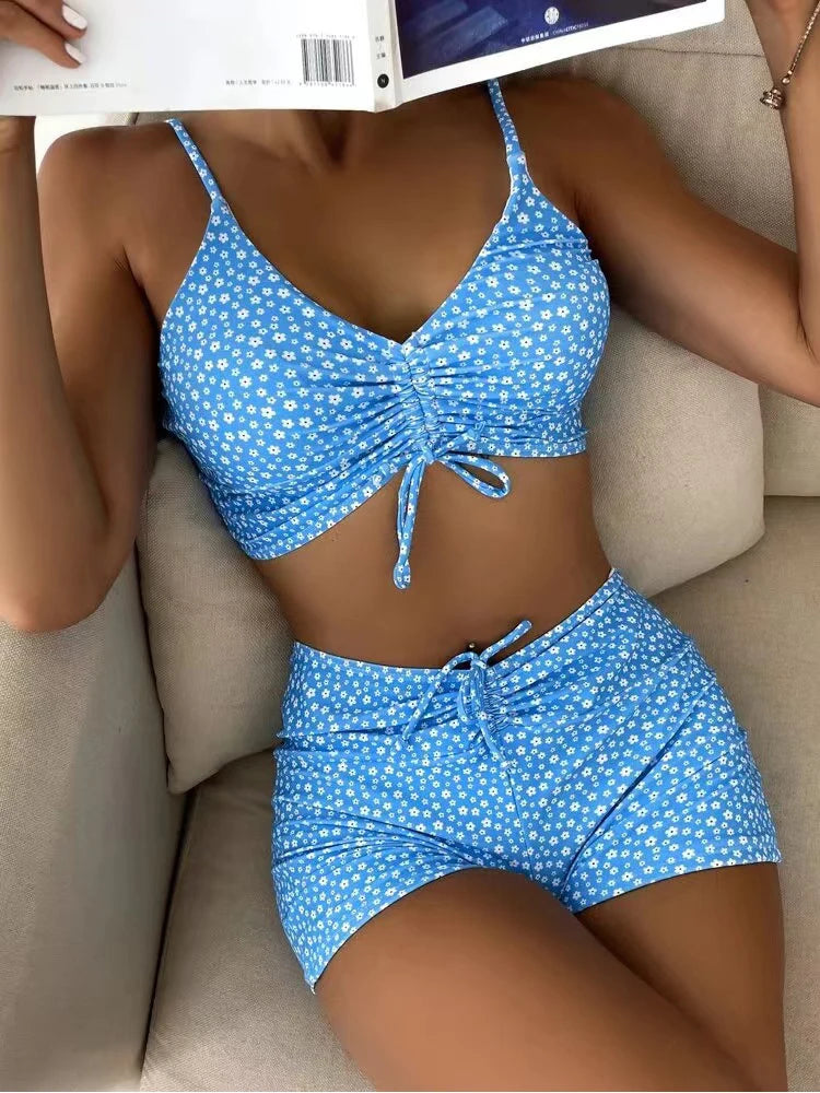 2025 High Waist Bikini Swimsuit Women