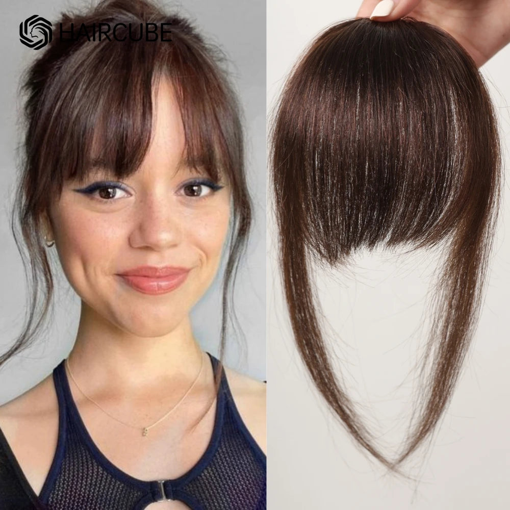 Natural Brown Wispy Bang Hair