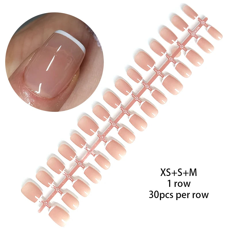 30Pcs Matte Nude Fake