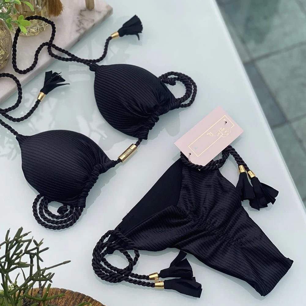 Adjustable Bandage Bikini Set