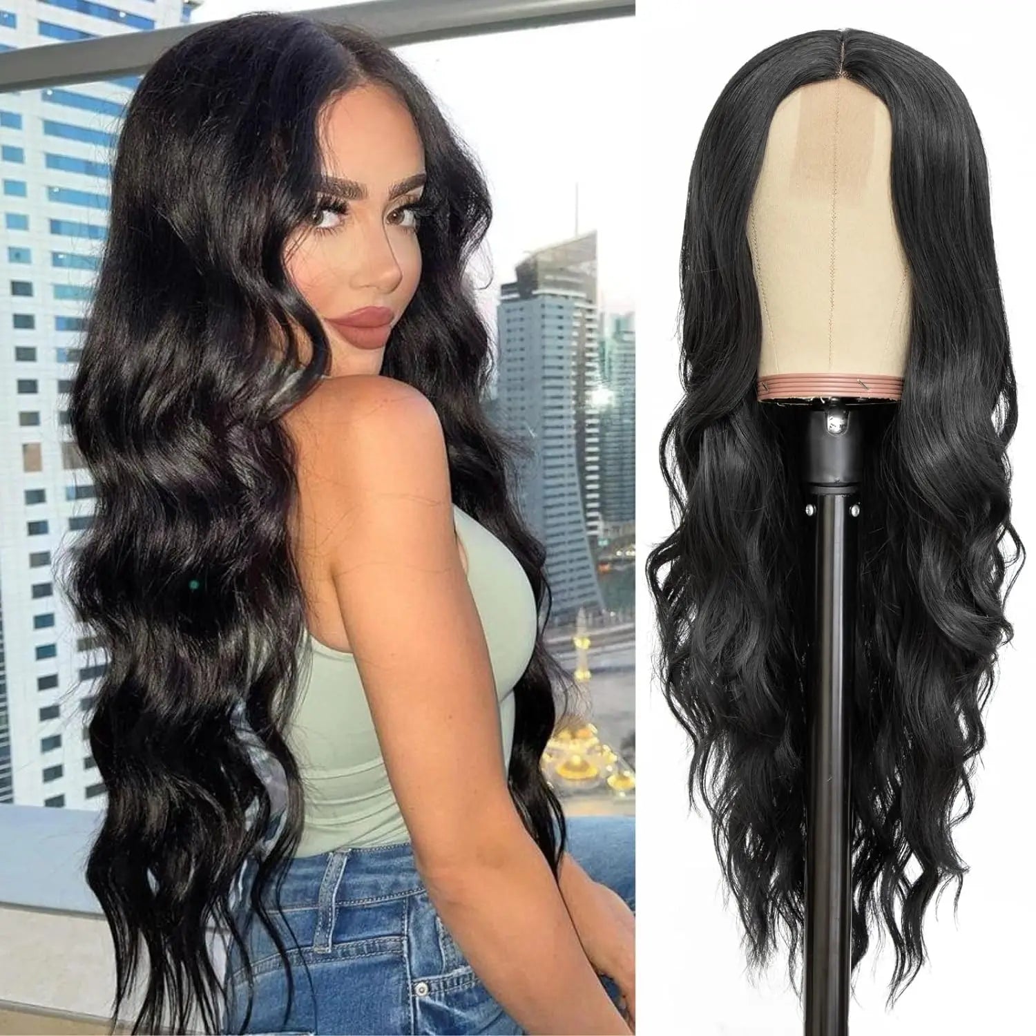 Synthetic Long Lace Hair