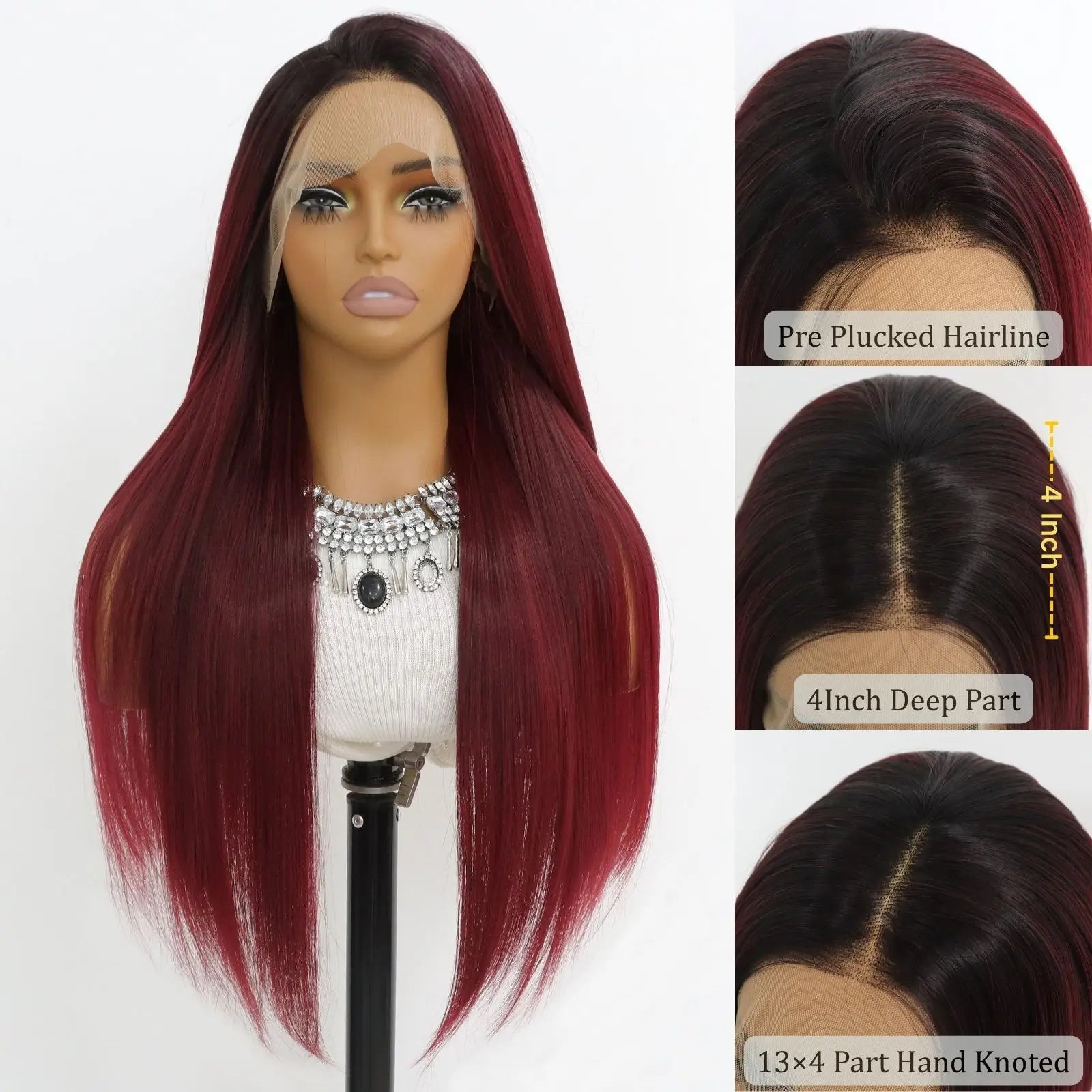 Burgundy Lace Front Wig