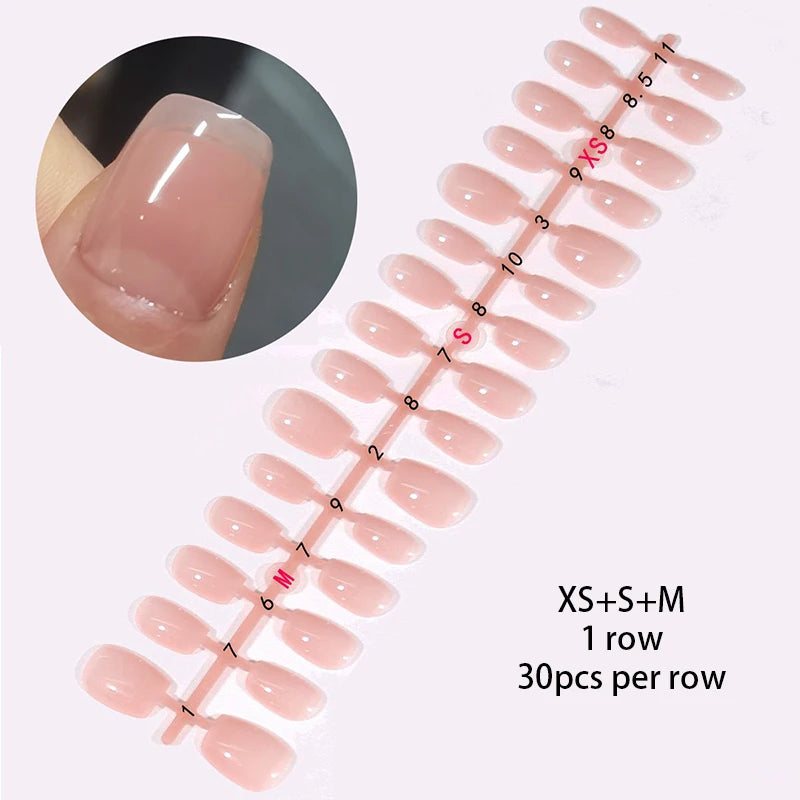 30Pcs Matte Nude Fake