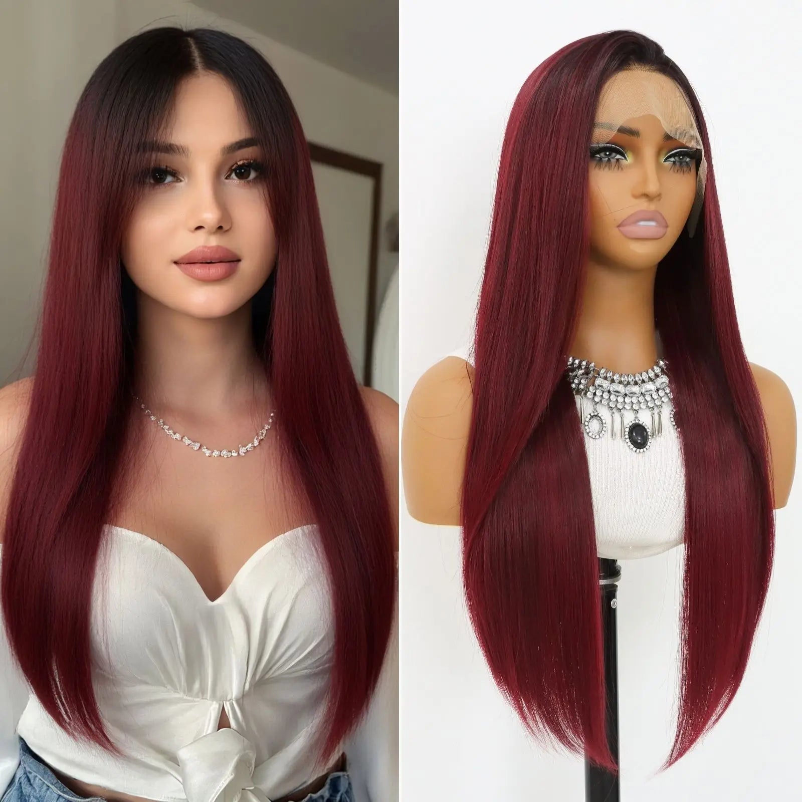 Burgundy Lace Front Wig