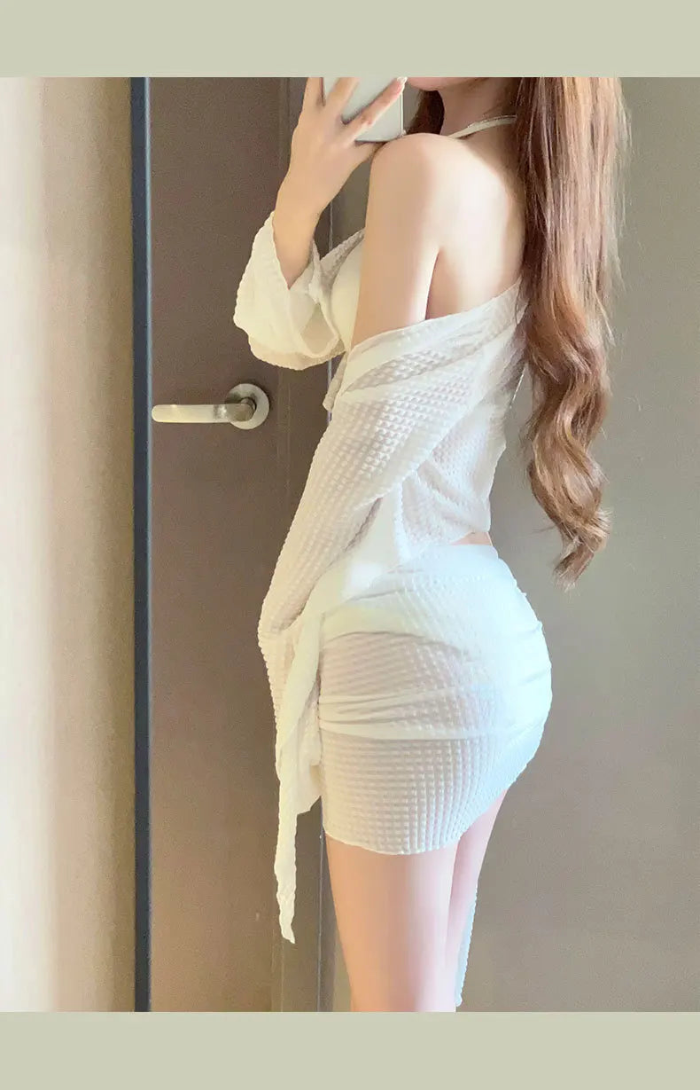 Women's Long Sleeve Knit Bikini Set