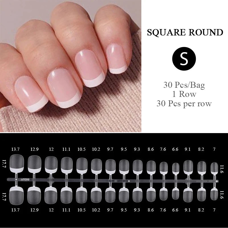 30Pcs Matte Nude Fake