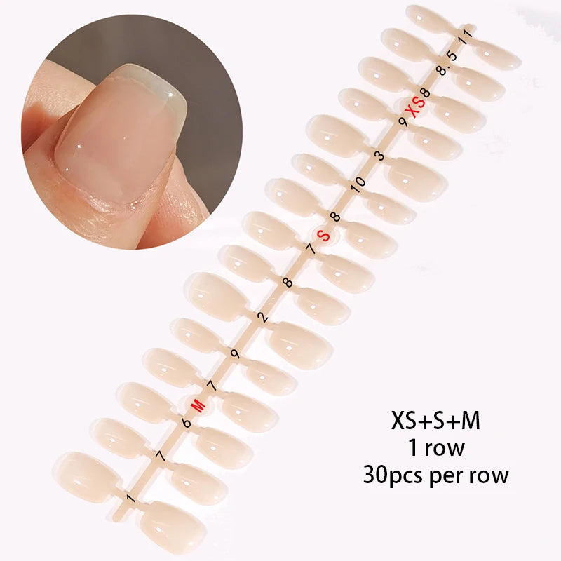 30Pcs Matte Nude Fake