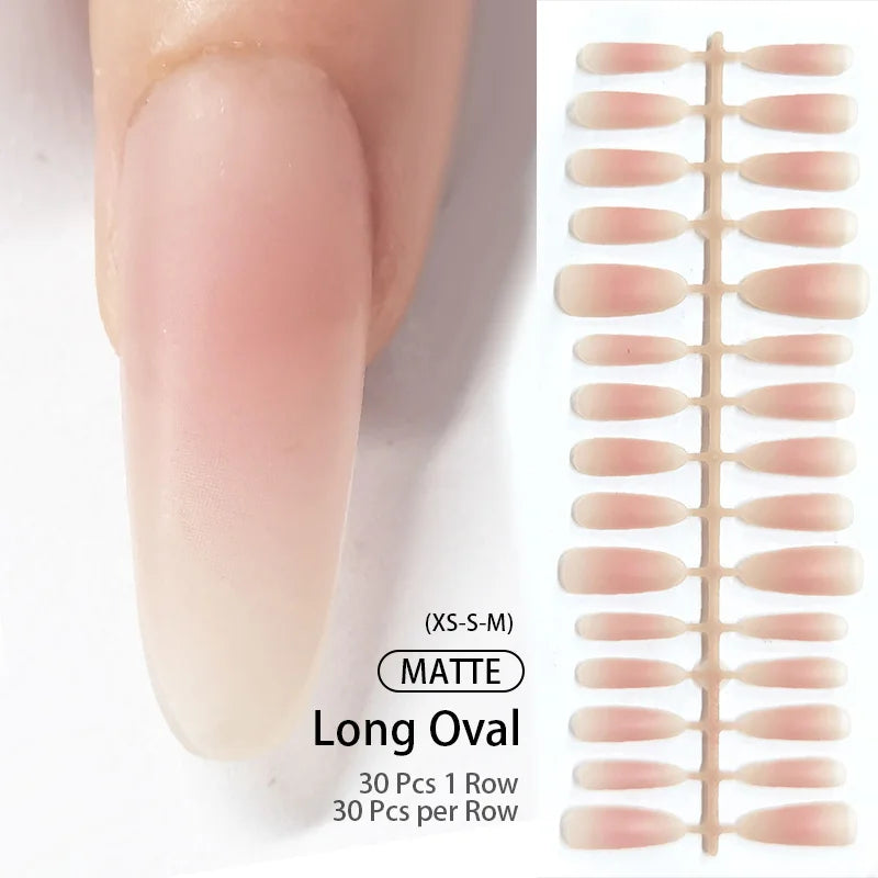 30Pcs Matte Nude Fake