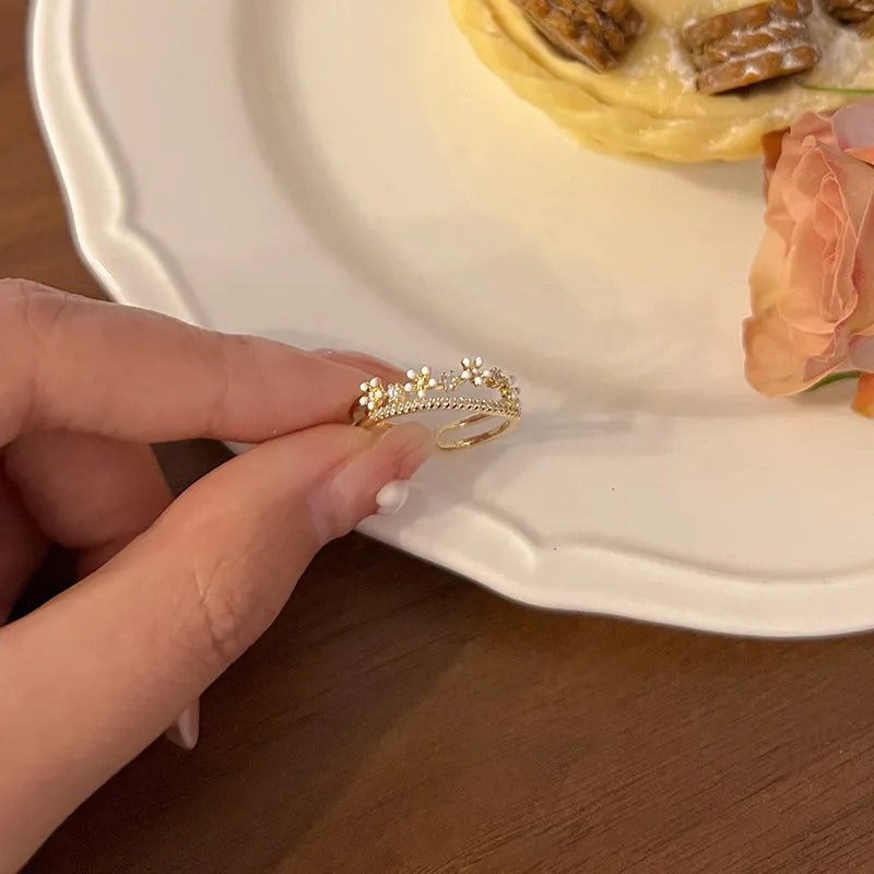 Luxury Zircon Flower