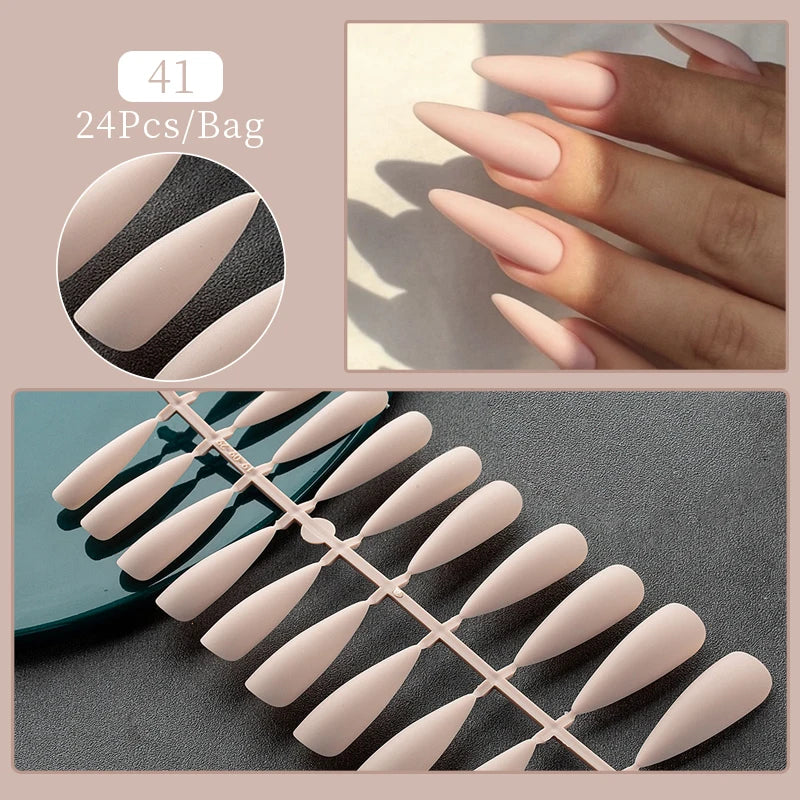 30Pcs Matte Nude Fake