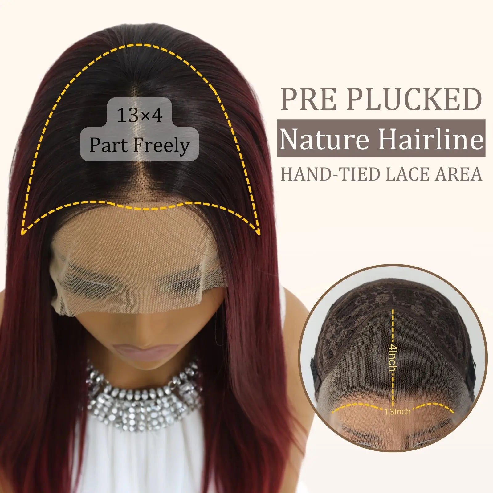 Burgundy Lace Front Wig