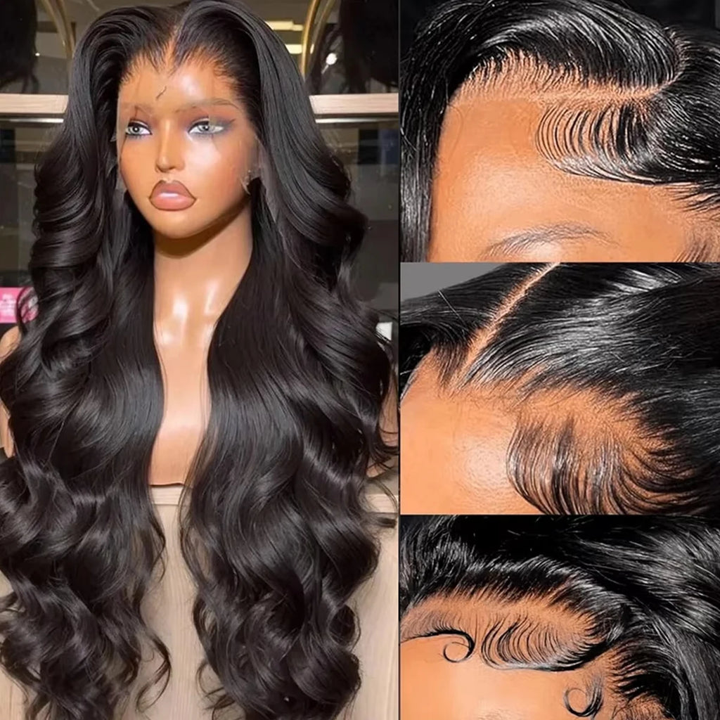 Density Body Wave Black Wigs