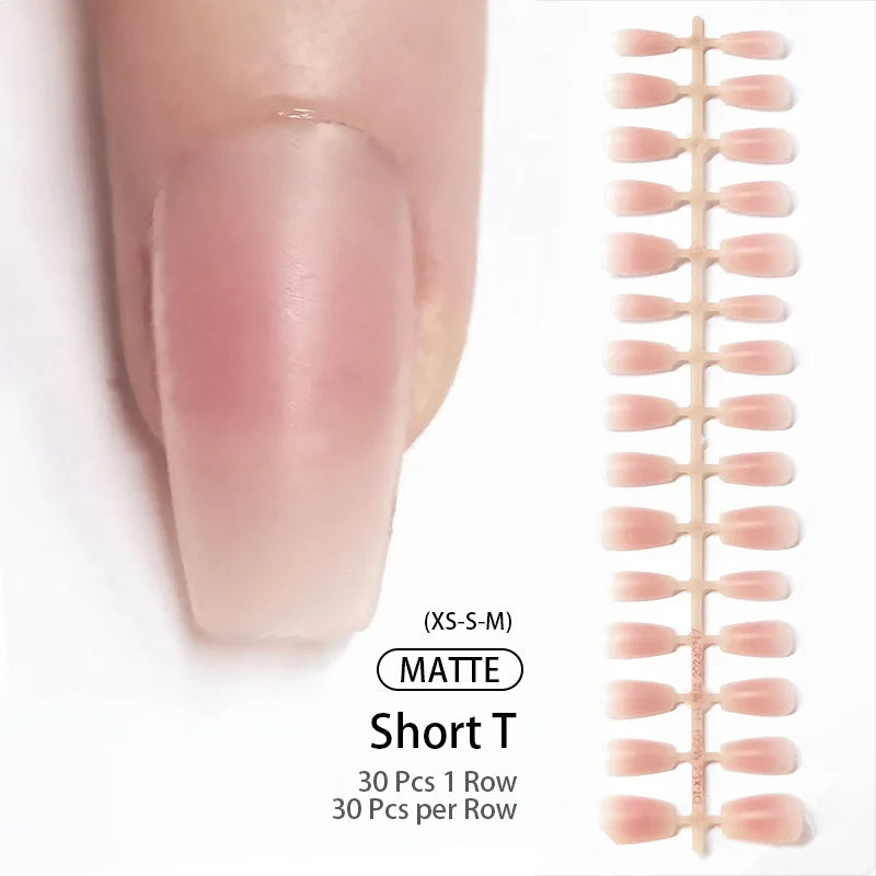 30Pcs Matte Nude Fake