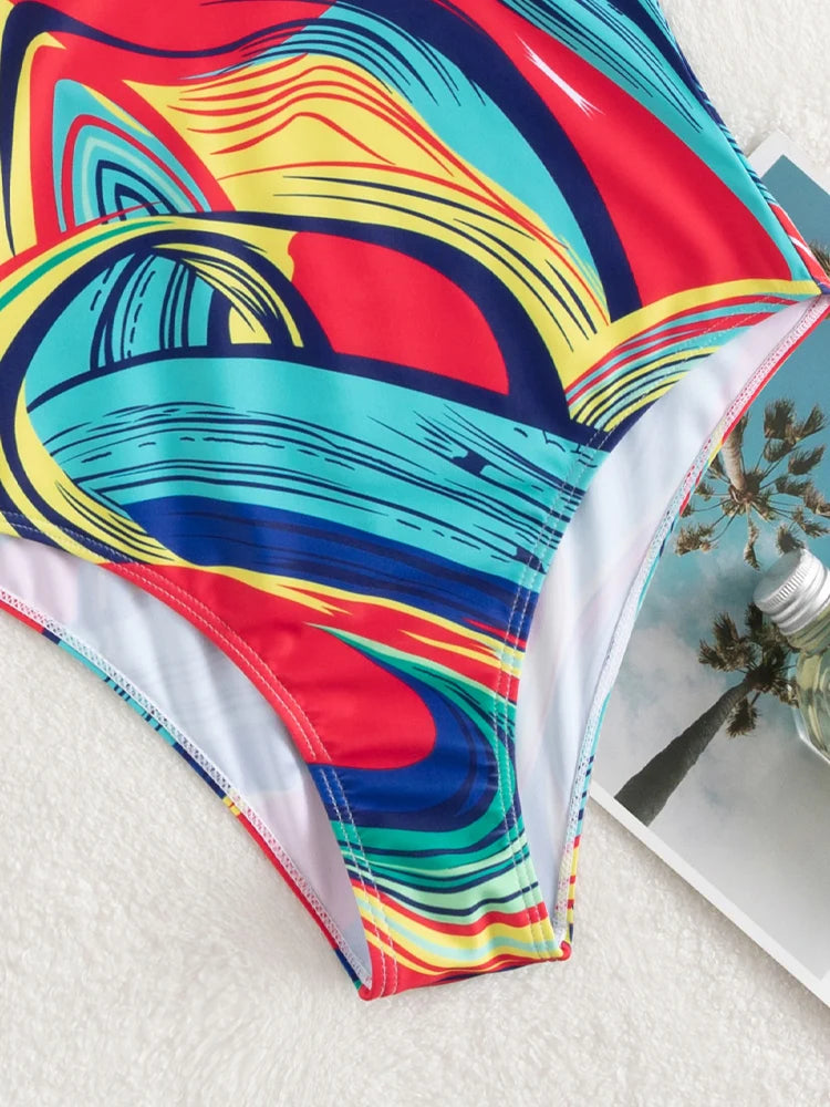 Vigoashely 2025 Sexy Print Strapped Swimwear