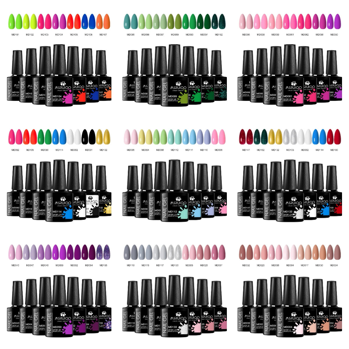 7pc Nail Gel Polish Set