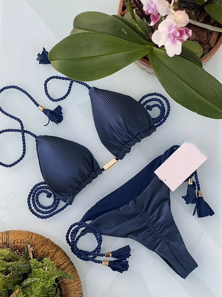 New Women Bikini Backless Rope