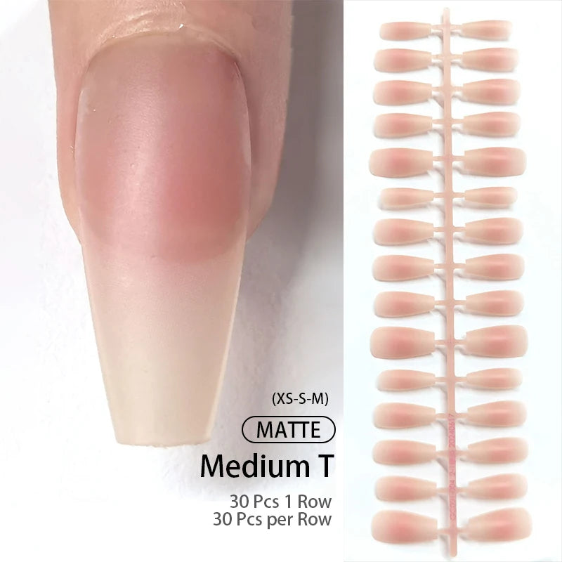 30Pcs Matte Nude Fake