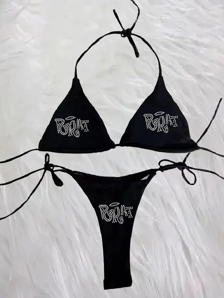 2000s Woman Punk New Beach Swimwear