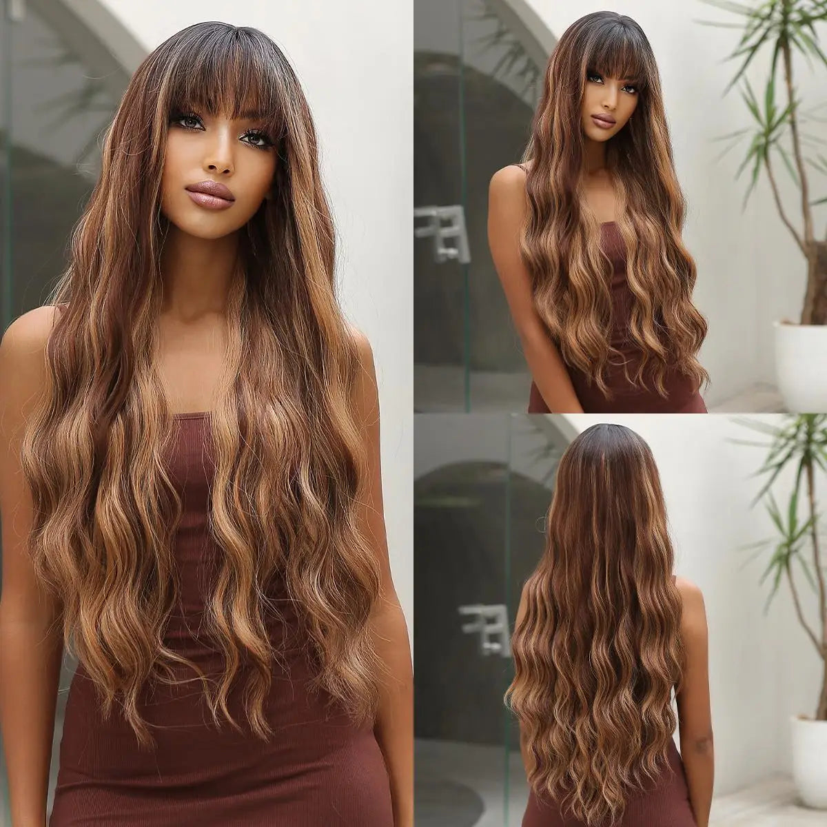 Brown Wavy Wigs