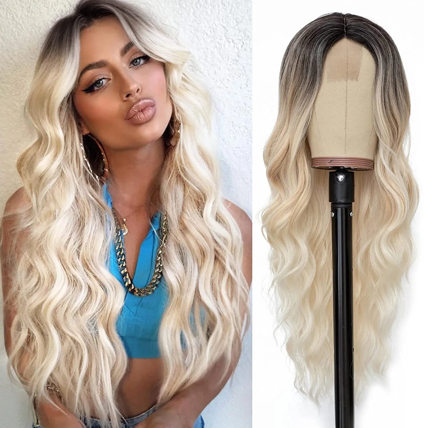 Synthetic Long Lace Hair